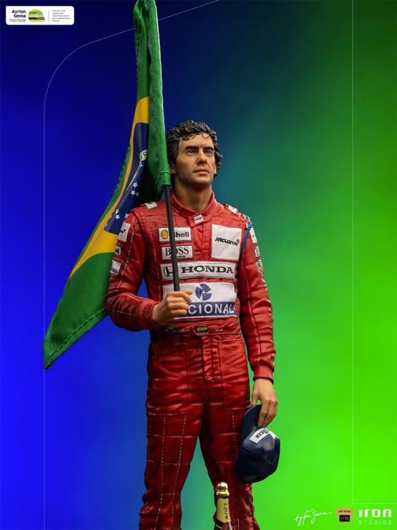 IRON STUDIOS AYRTON SENNA ( 1991 BRAZILIAN GRAND PRIX ) 1/10 DELUXE ART SCALE LIMITED EDITION STATUE