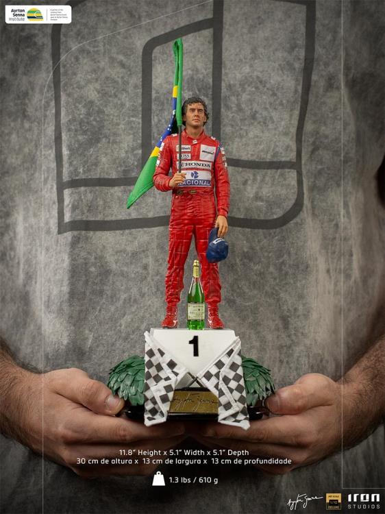 IRON STUDIOS AYRTON SENNA ( 1991 BRAZILIAN GRAND PRIX ) 1/10 DELUXE ART SCALE LIMITED EDITION STATUE