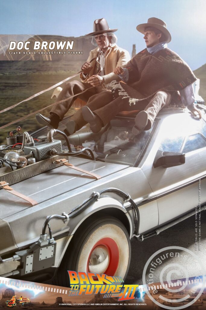 HOT TOYS - MMS616 & MMS617 - BACK TO THE FUTURE III - 1/6 SCALE MARTY McFLY & DOC BROWN COLLECTABLE FIGURE