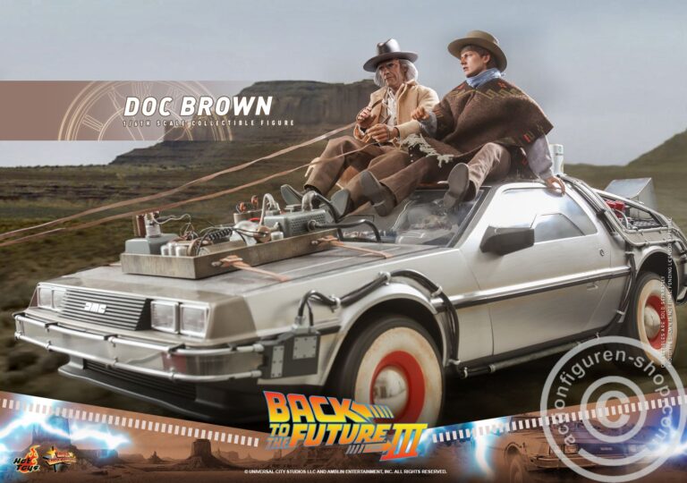 HOT TOYS - MMS616 & MMS617 - BACK TO THE FUTURE III - 1/6 SCALE MARTY McFLY & DOC BROWN COLLECTABLE FIGURE