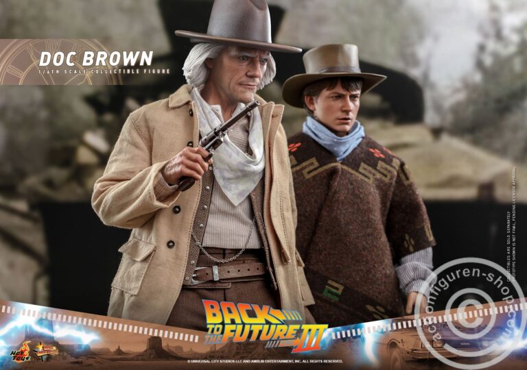 HOT TOYS - MMS616 & MMS617 - BACK TO THE FUTURE III - 1/6 SCALE MARTY McFLY & DOC BROWN COLLECTABLE FIGURE