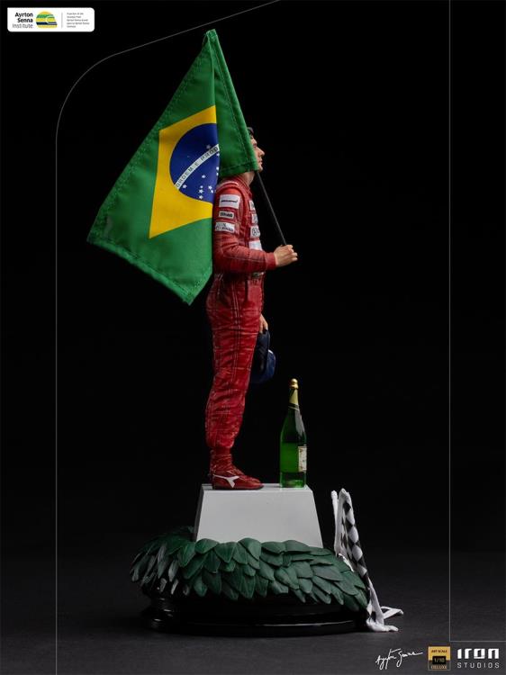 IRON STUDIOS AYRTON SENNA ( 1991 BRAZILIAN GRAND PRIX ) 1/10 DELUXE ART SCALE LIMITED EDITION STATUE