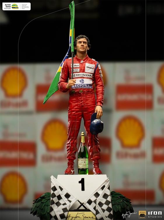 IRON STUDIOS AYRTON SENNA ( 1991 BRAZILIAN GRAND PRIX ) 1/10 DELUXE ART SCALE LIMITED EDITION STATUE