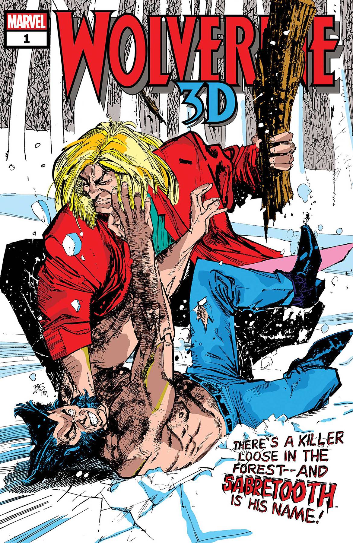 STL143771-1 WOLVERINE VS SABRETOOTH 3D #1