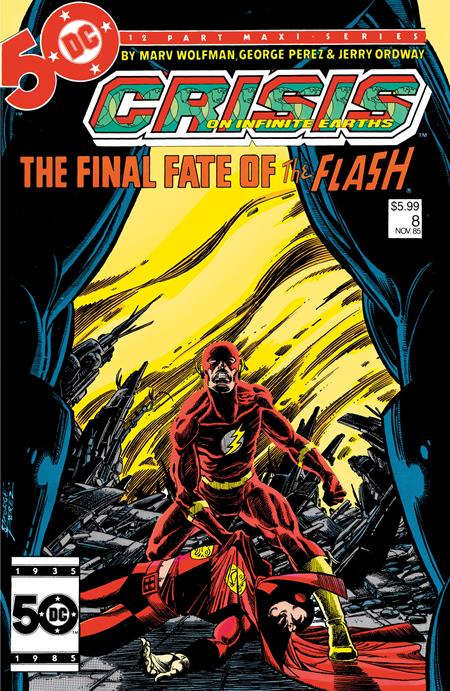 0924DC224 CRISIS ON INFINITE EARTHS #8 FACSIMILE EDITION CVR B GEORGE PEREZ FOIL VAR - TA